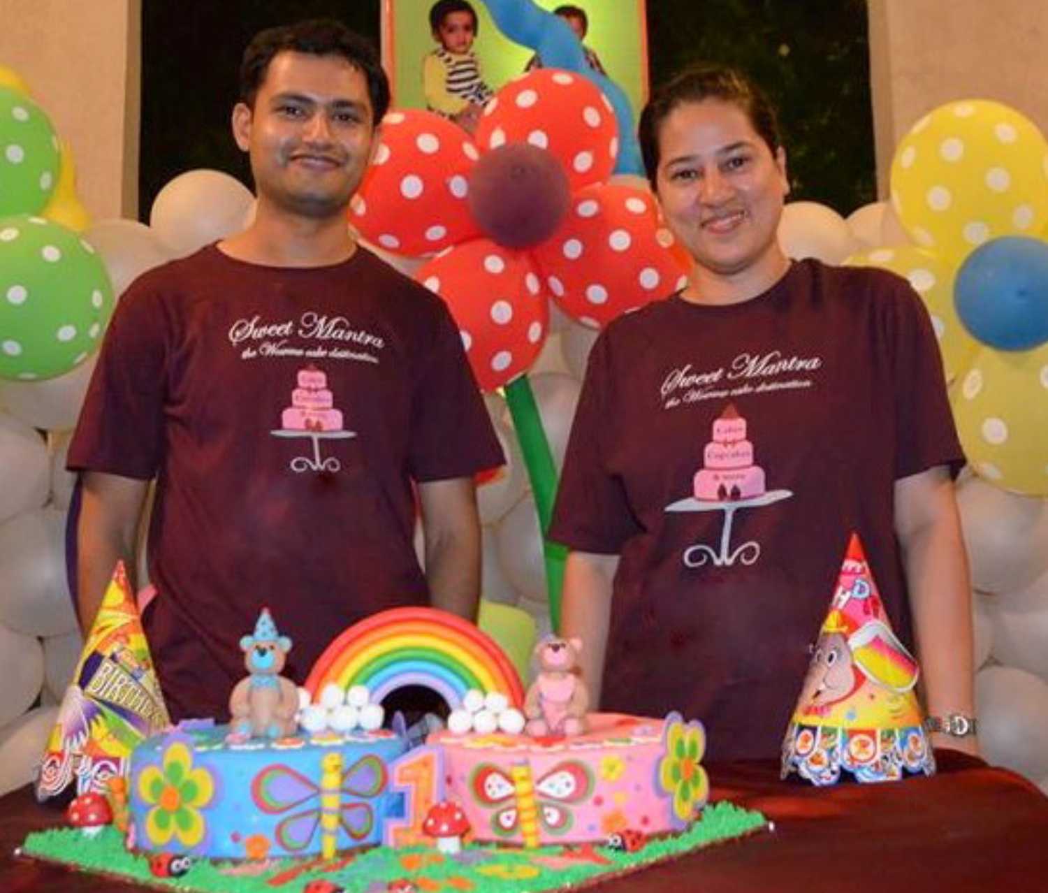 Jatin Saraf and Seema Saraf, owners of Sweet Mantra custom cake studio in Pune