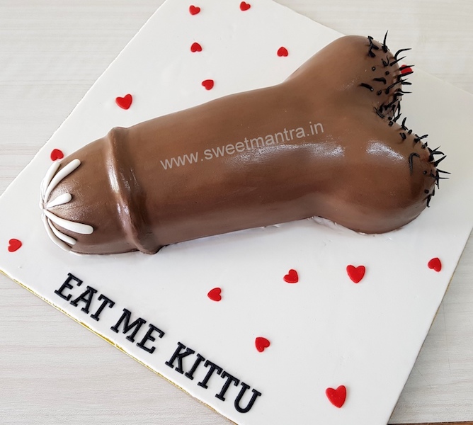 Penis cake for spinsters party in Pune
