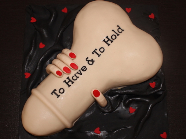 Penis shape cake for bachelorette party in Pune