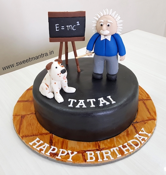 Einstein theme customized fondant cake in Pune