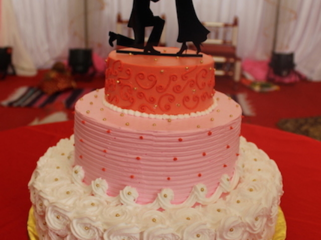 3 layer fresh cream designer cake for Engagement ceremony in Pune