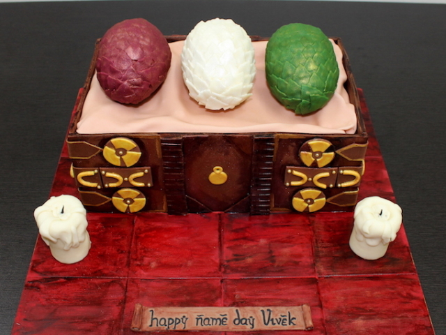 Game of Thrones Dragon eggs box shaped 3D fondant cake in Pune