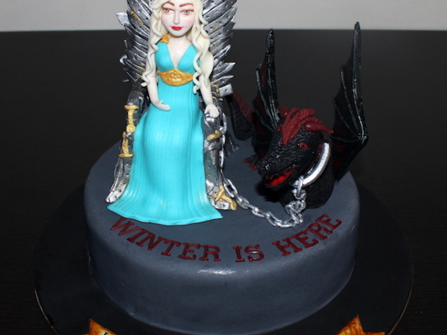 Game of Thrones theme cake with Daenerys, Khaleesi figure in Pune