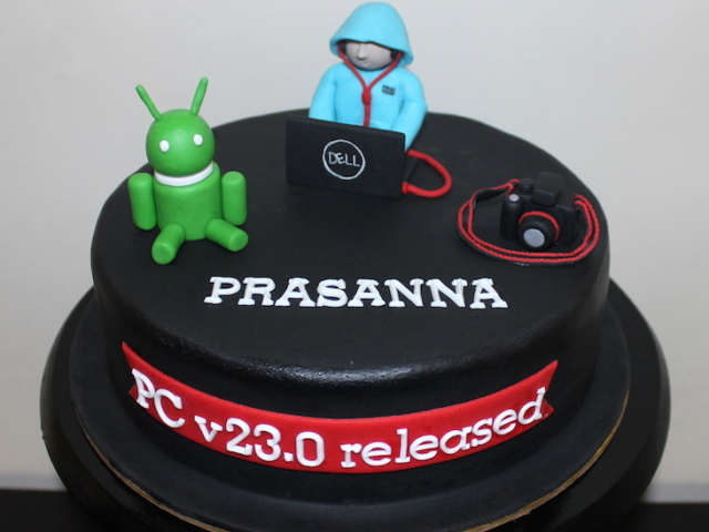 Techie, Gamer theme cake for android developer in Pune