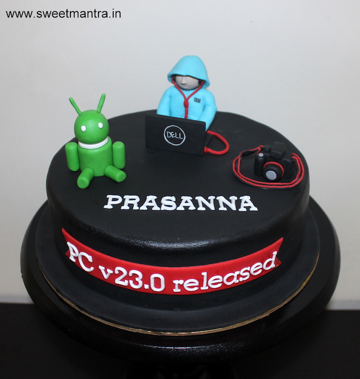 Techie, Gamer theme cake for android developer in Pune