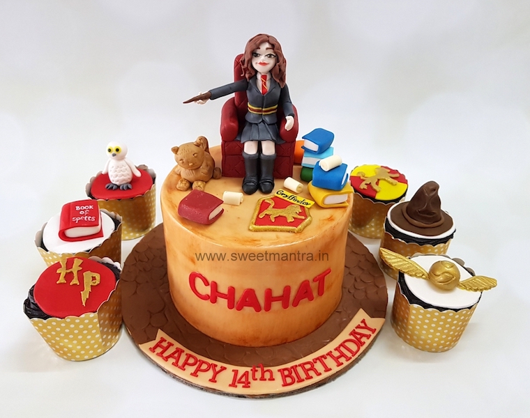 Harry Potter theme cake with 3D Hermoine figure in Pune