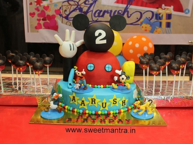 Disney Mickey Mouse Clubhouse theme 2 layer cake in Pune