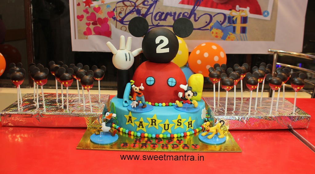 Disney Mickey Mouse Clubhouse theme 2 layer cake in Pune