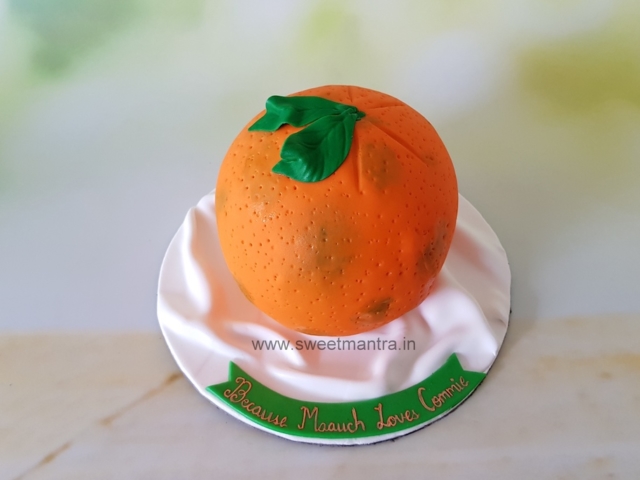 Nagpuri Orange fruit shaped customized 3D cake in Pune