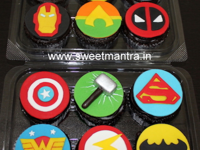Avengers, Superheroes theme cupcakes for kids in Pune