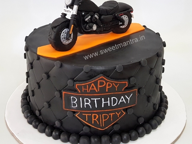 Harley Davidson bike theme cake in Pune