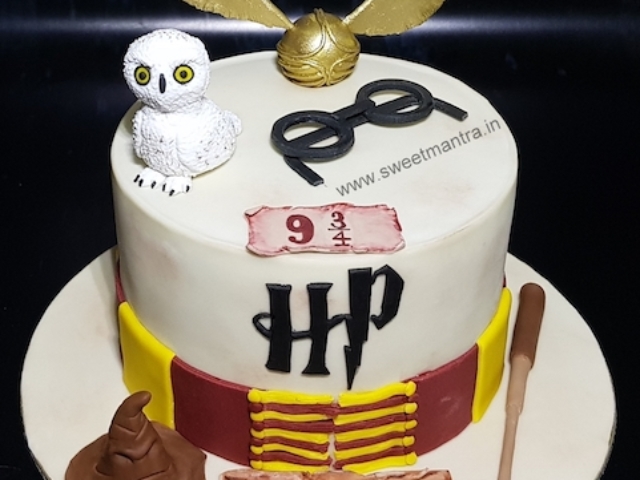 Harry Potter theme customised fondant cake in Pune