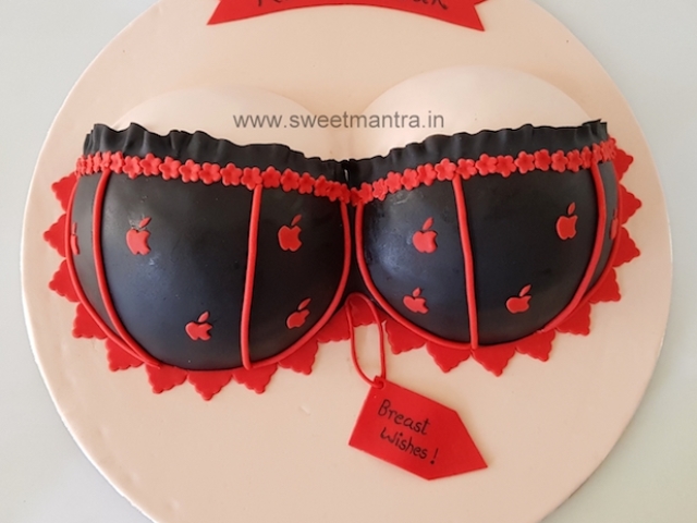 Boobs, Bra cake for bachelor party in Pune