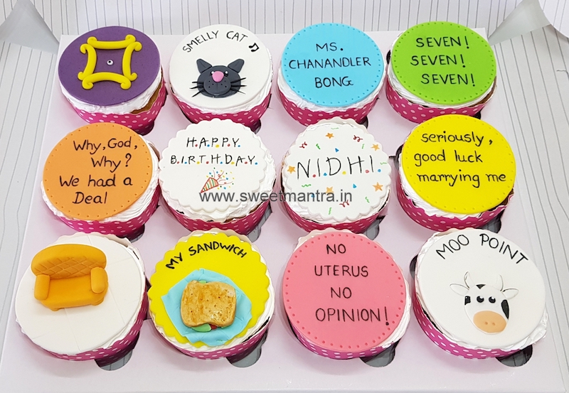 FRIENDS tv series theme customised cupcakes in Pune