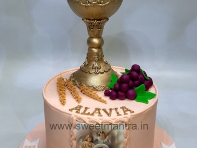 Customised cake for Holy Communion in Pune
