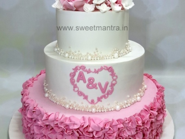 3 tier Designer Engagement cake in Pune
