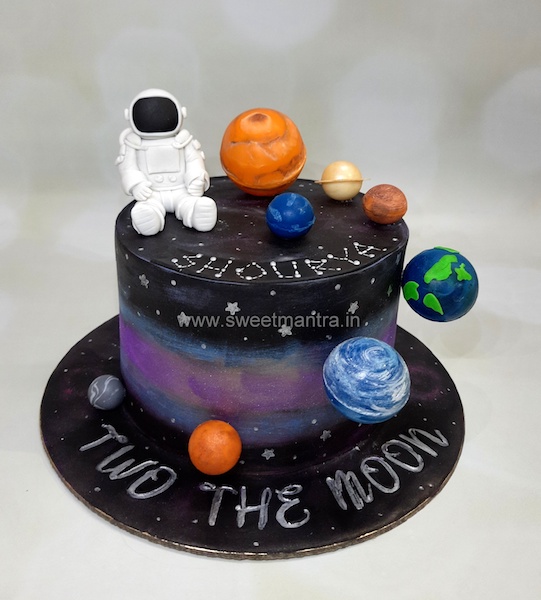 Space, galaxy theme cake in Pune