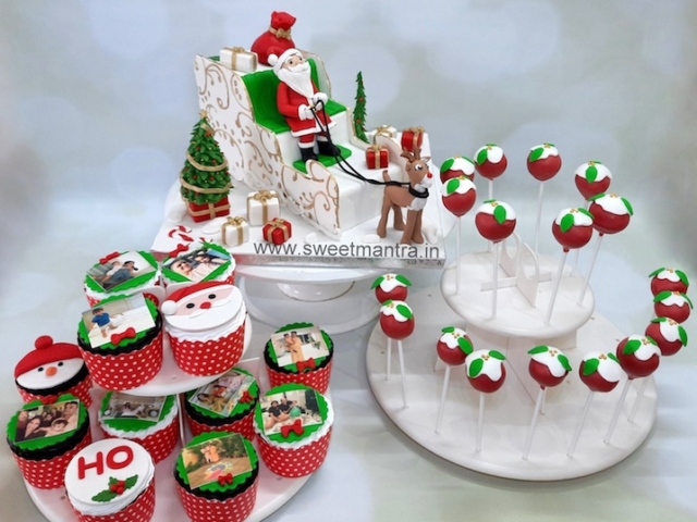 Christmas theme dessert table