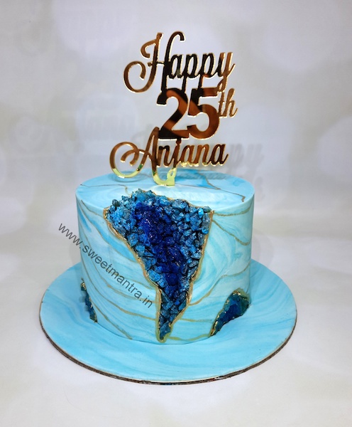 Geode cake for girl's 25th birthday in Pune