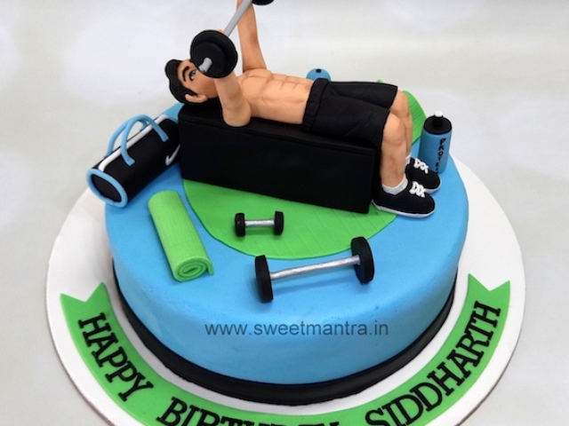 Gym workout cake for body builder in Pune