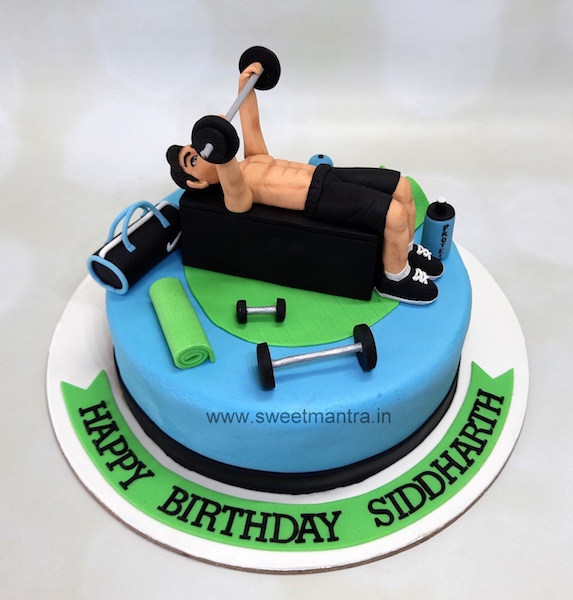 Gym workout cake for body builder in Pune