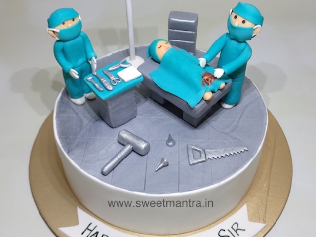 Customised cake for surgeon's birthday