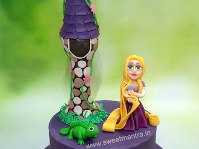 Princess Rapunzel and tower cake