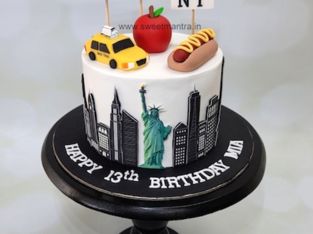 Newyork city theme cake for teenager birthday