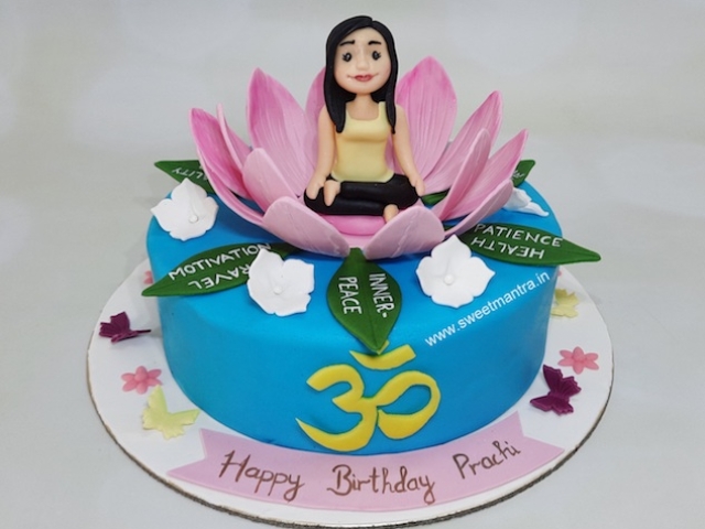 Meditation theme customised cake