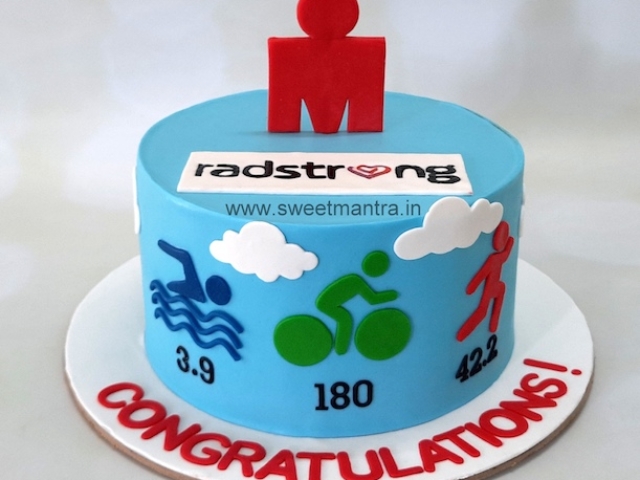 Ironman Triathlon theme cake
