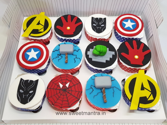 Superhero theme cupcakes