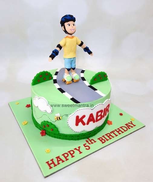 Skating theme cake for kids birthday