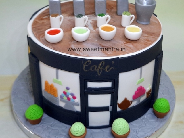 Cafe owner birthday cake
