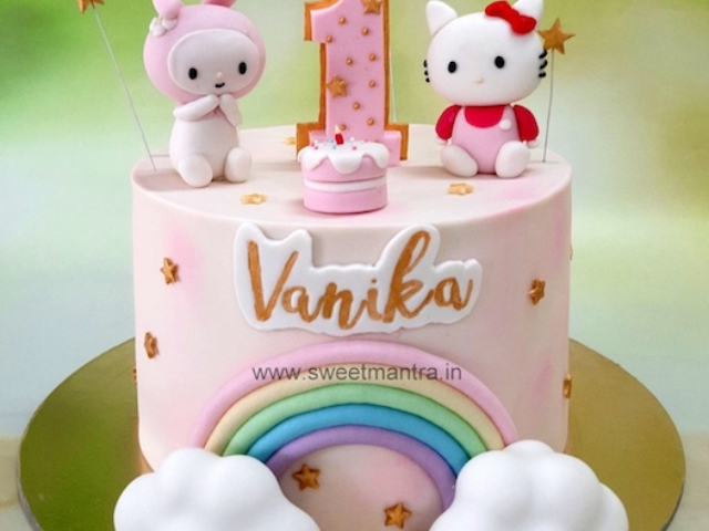 1st birthday pastel cake