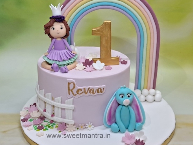 1st Birthday Rainbow cake