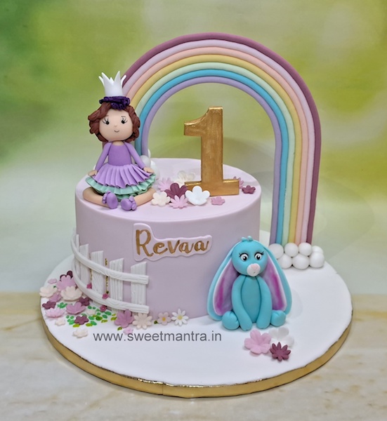 1st Birthday Rainbow cake