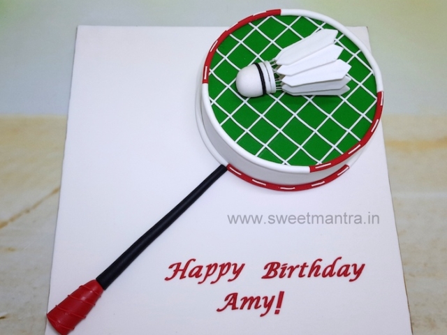 Cake for badminton player