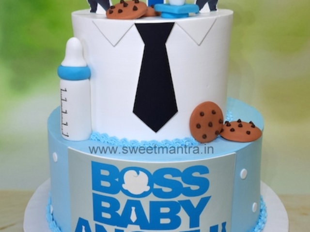 Boss Baby cake in 2 tier
