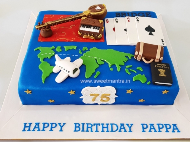 Music and Travel cake for Dad