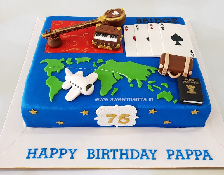 Music and Travel cake for Dad