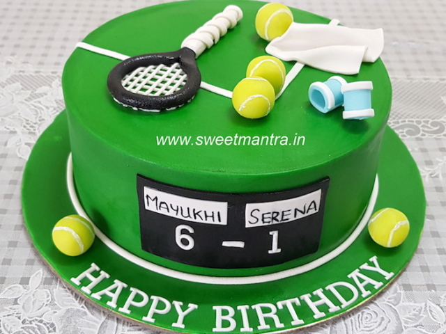 Tennis theme cake