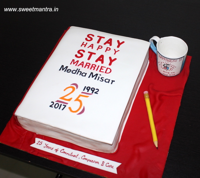 25th Marriage Anniversary cake