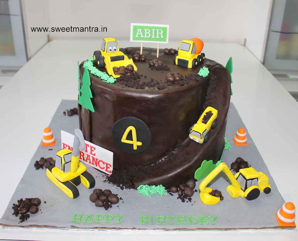 Construction JCB cake
