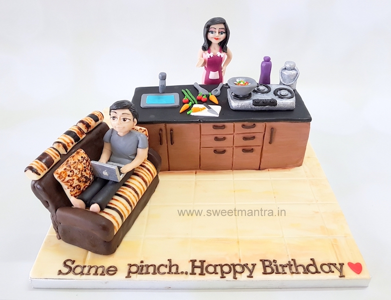 Husband Wife birthday cake