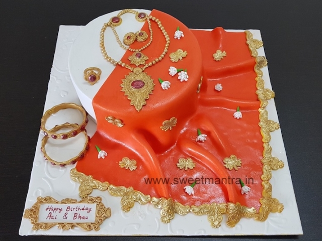 Saree lady fashion cake