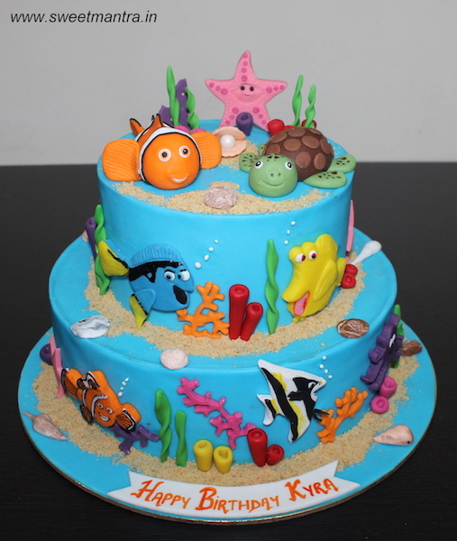 Underwater theme cake