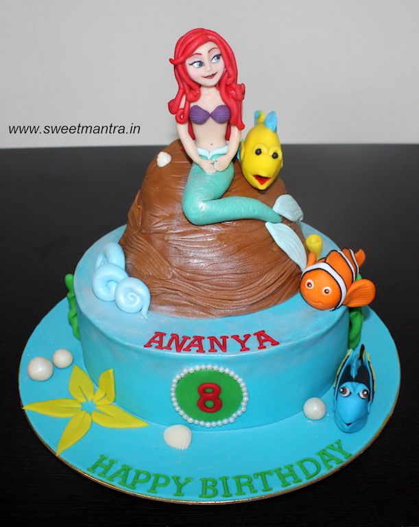 Mermaid shape cake