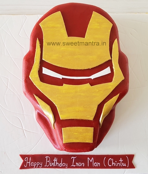 Iron man theme cake