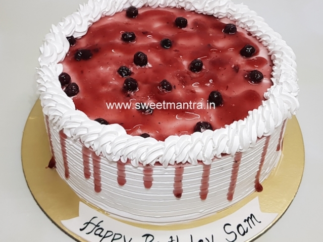 Blueberry fresh cream cake in Pune