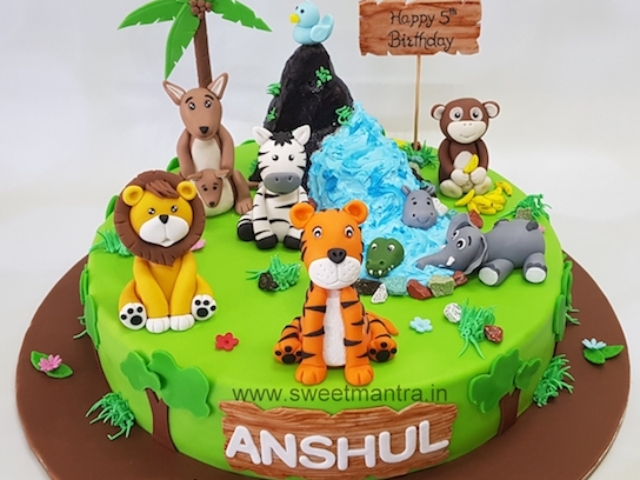 Jungle Waterfall Design cake